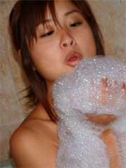 Lovely asian amateur teen strips and share her fun in the bathroom