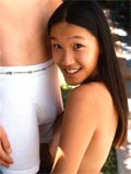 Teen fucked outdoor and covered by juicy cum