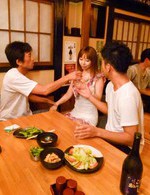 Minami Kitagawa's foursome ends in an asian cum facial