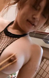 Tight and nasty babe in fishnet finger fucked and toyed