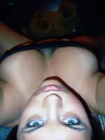 Busty girlfriend showing boobs and taking selfshots