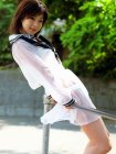 Cute Japan Teen AV Star Aki Hoshino Schoolgirl Cosplay 040225 
